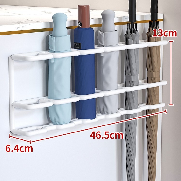 Sieninis skėtinių laikiklis įėjimui, su šešiais lygiais, reikalingas montavimas