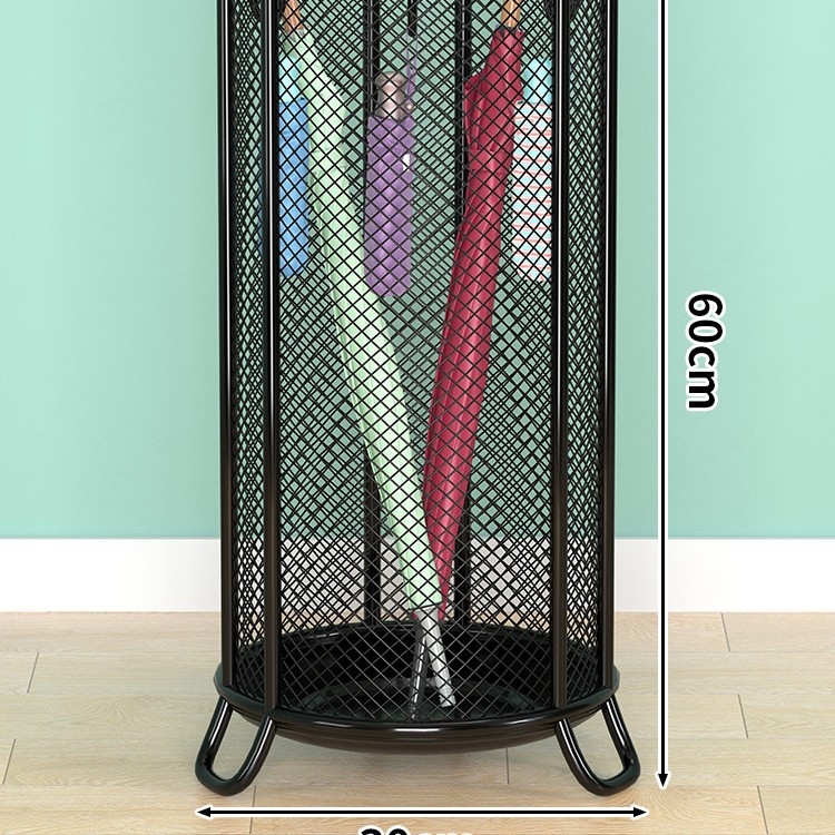 Sieninis skėtinių laikiklis įėjimui, su šešiais lygiais, reikalingas montavimas