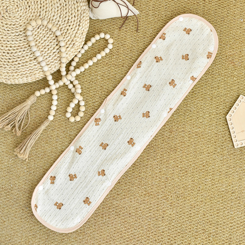 Pamukasta podloga za dječji kolica s navlakom za prednju ruku i zaštitom ograde, odvojiva maramicа za slinu