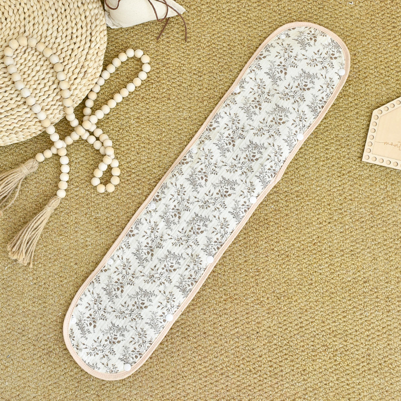 Pamukasta podloga za dječji kolica s navlakom za prednju ruku i zaštitom ograde, odvojiva maramicа za slinu