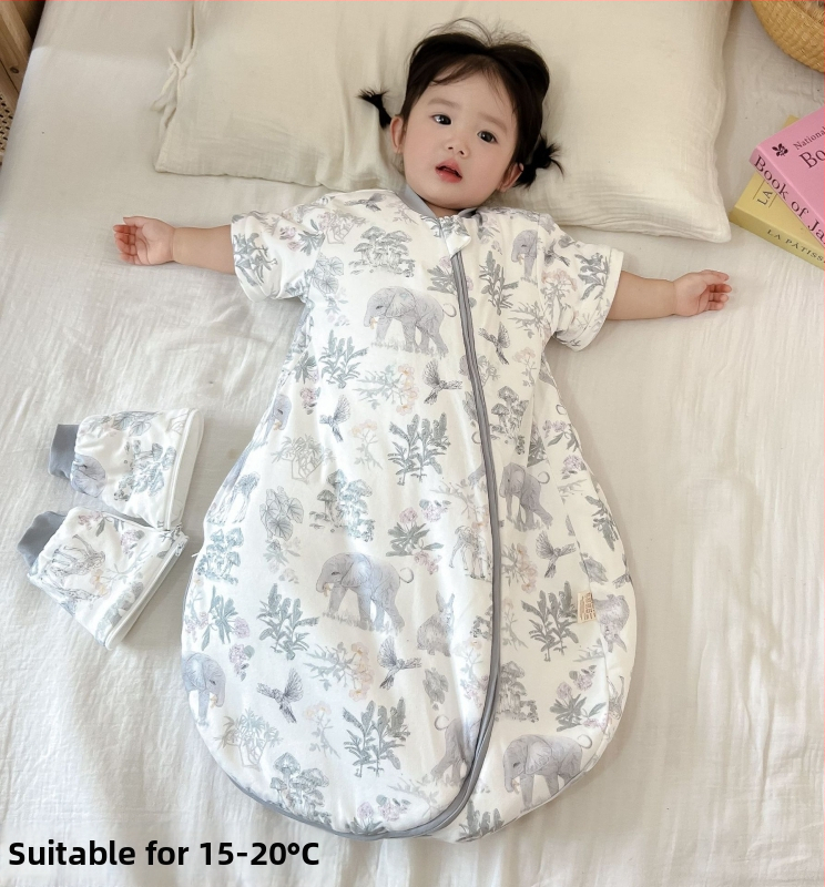 Spavaća vreća za bebu od čistog pamuka 95%+, odvojive rukave, punilo poliester, zatvarač nylon, duljina 75 cm, za novorođenčad 0–12 mjeseci