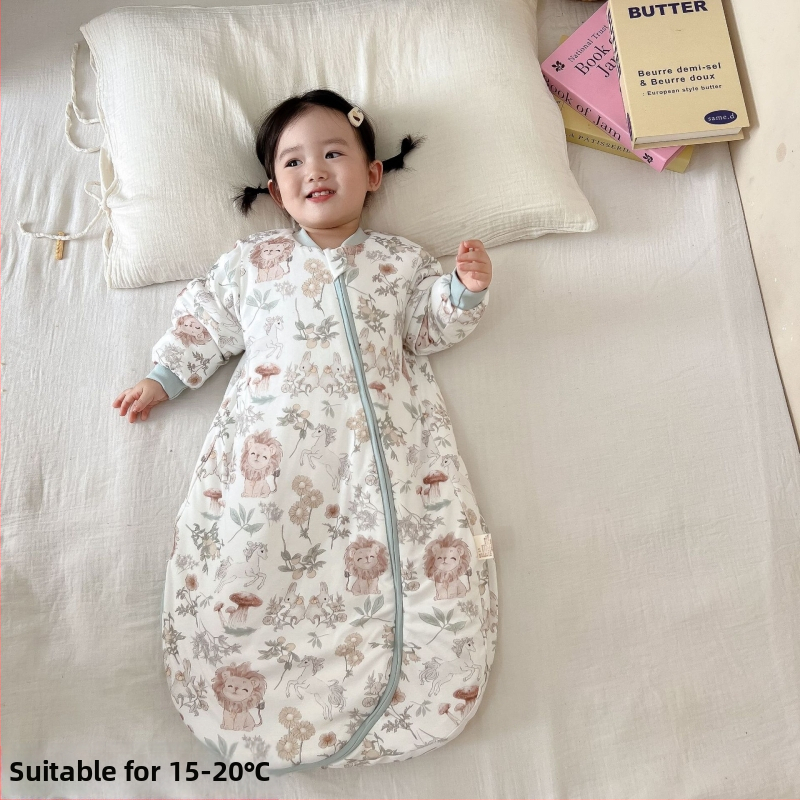 Spavaća vreća za bebu od čistog pamuka 95%+, odvojive rukave, punilo poliester, zatvarač nylon, duljina 75 cm, za novorođenčad 0–12 mjeseci