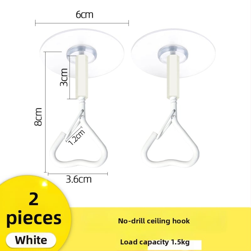 Lipnus lubų kabliukas žibintams, girliandoms ir uodų tinklams su užrakinamu vėjo atspariu kabliu - Geležis, Vienas kabliukas, Modernus minimalizmas, 5–10 kg apkrova