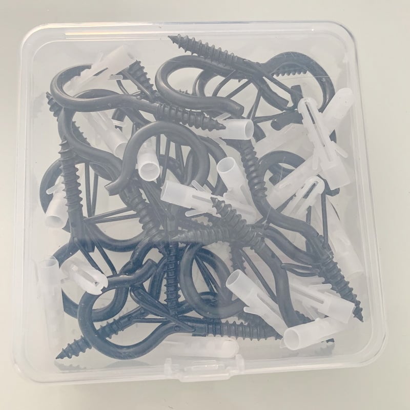 Lipnus lubų kabliukas žibintams, girliandoms ir uodų tinklams su užrakinamu vėjo atspariu kabliu - Geležis, Vienas kabliukas, Modernus minimalizmas, 5–10 kg apkrova