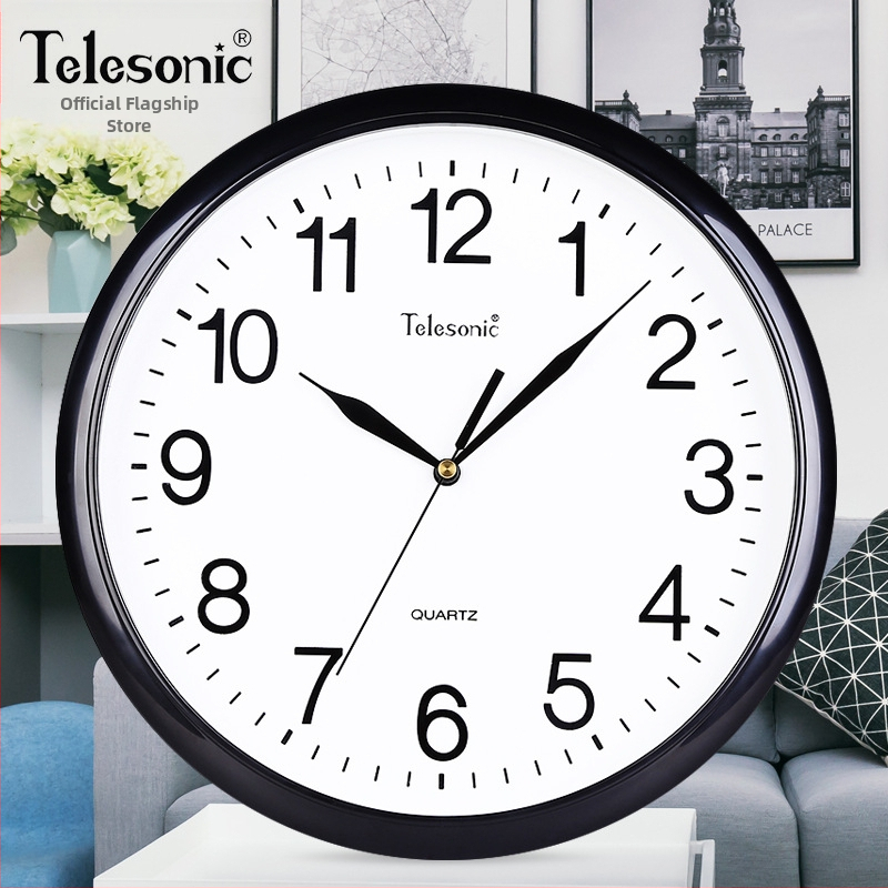 Ρολόι τοίχου – απλός σχεδιασμός, μηχανική κίνηση Uranus, πλαστικό περίβλημα, σαλόνι