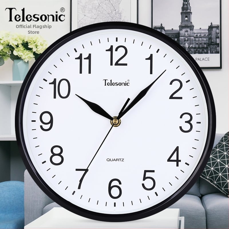 Ρολόι τοίχου – απλός σχεδιασμός, μηχανική κίνηση Uranus, πλαστικό περίβλημα, σαλόνι