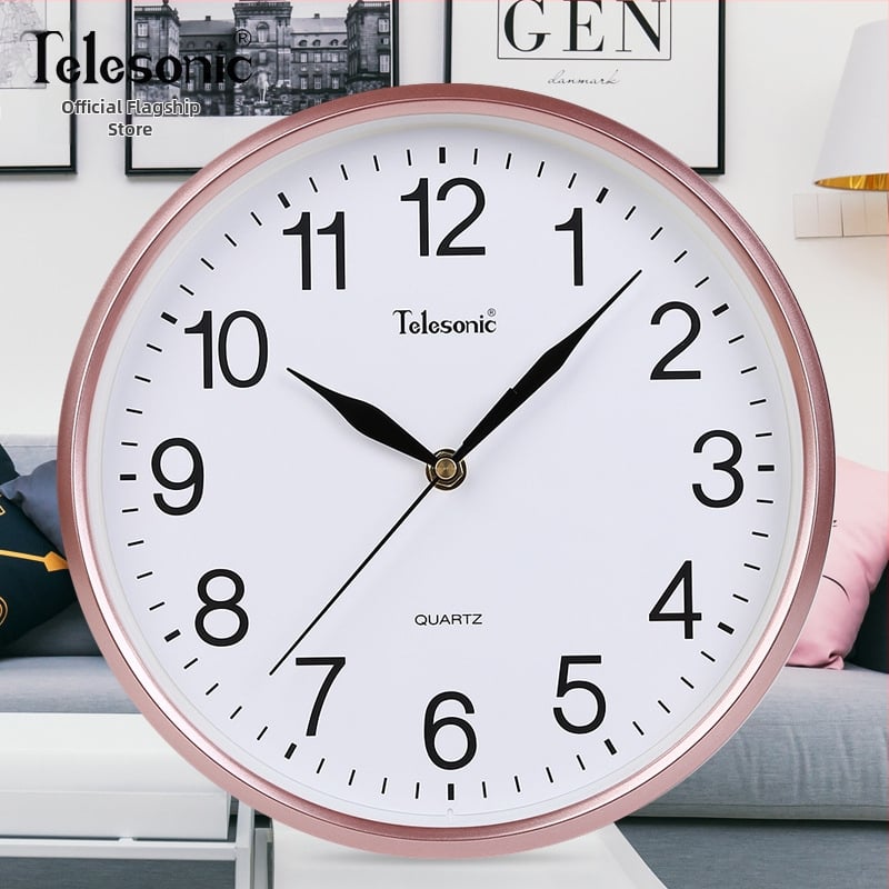 Ρολόι τοίχου – απλός σχεδιασμός, μηχανική κίνηση Uranus, πλαστικό περίβλημα, σαλόνι