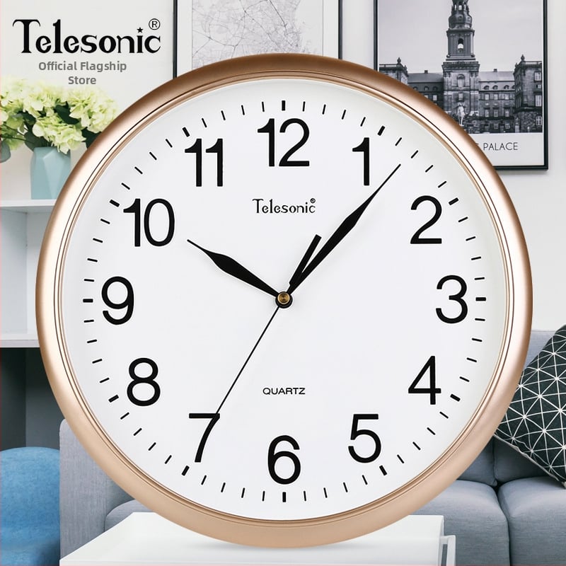 Ρολόι τοίχου – απλός σχεδιασμός, μηχανική κίνηση Uranus, πλαστικό περίβλημα, σαλόνι