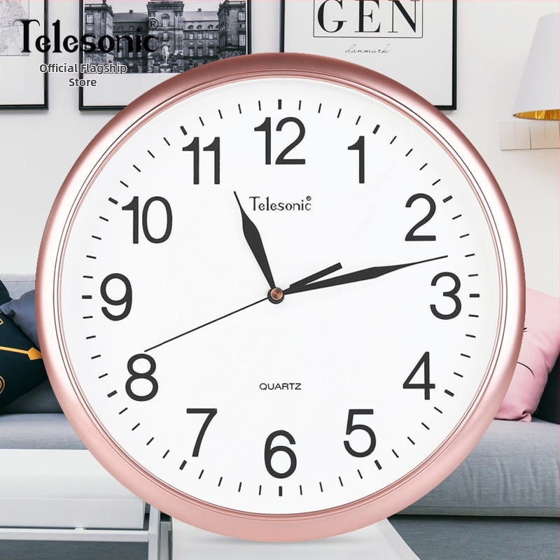 Ρολόι τοίχου – απλός σχεδιασμός, μηχανική κίνηση Uranus, πλαστικό περίβλημα, σαλόνι