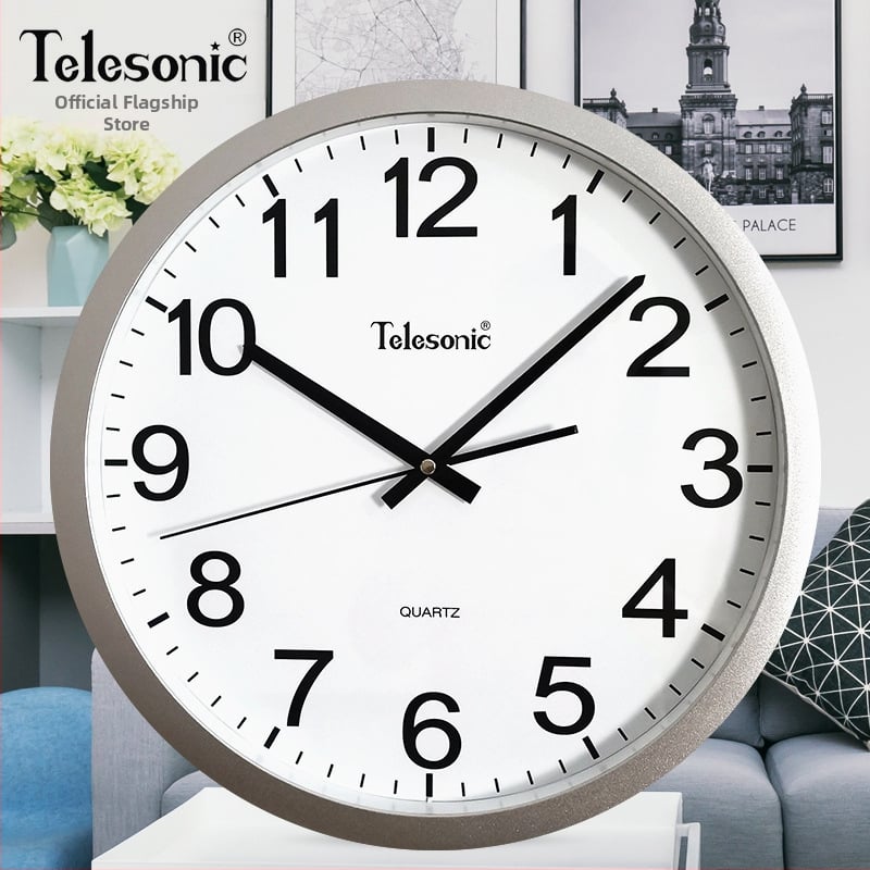 Ρολόι τοίχου – απλός σχεδιασμός, μηχανική κίνηση Uranus, πλαστικό περίβλημα, σαλόνι