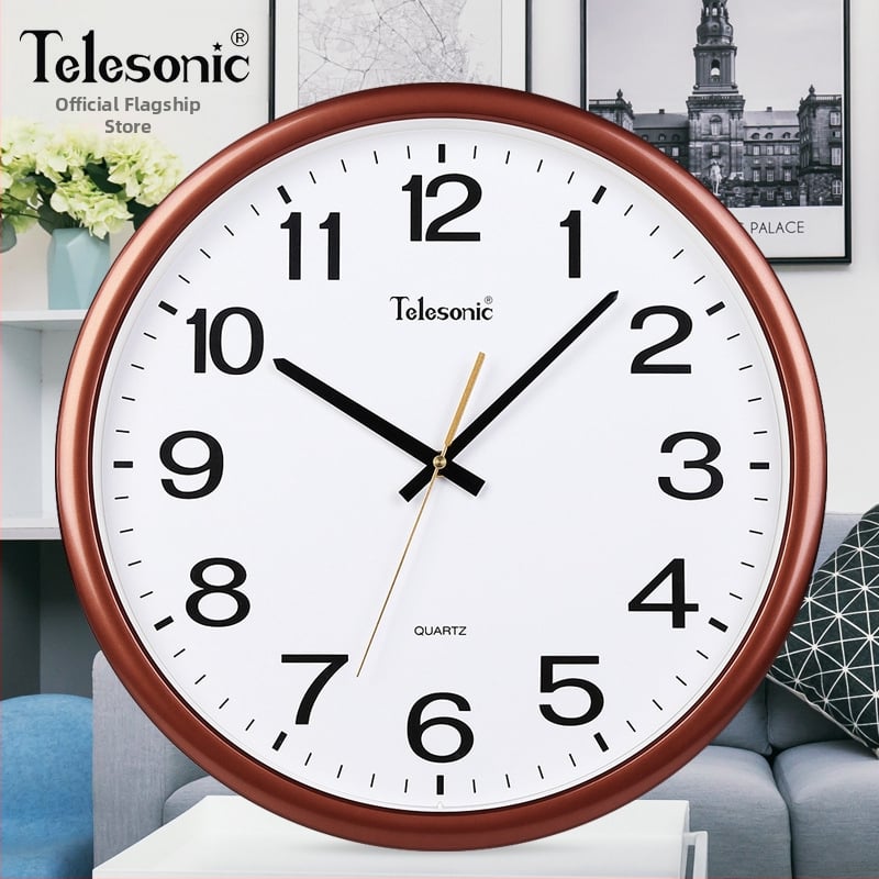 Ρολόι τοίχου – απλός σχεδιασμός, μηχανική κίνηση Uranus, πλαστικό περίβλημα, σαλόνι