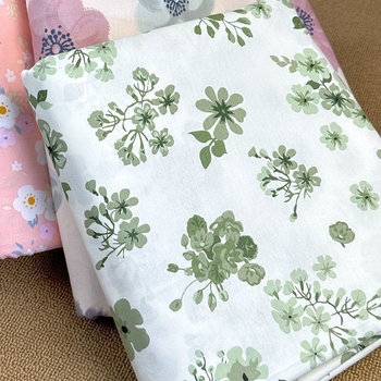 Pamutból készült paplanhuzat, pastoral mintával növényekkel és virágokkal, twill szövés, reaktív nyomtatás