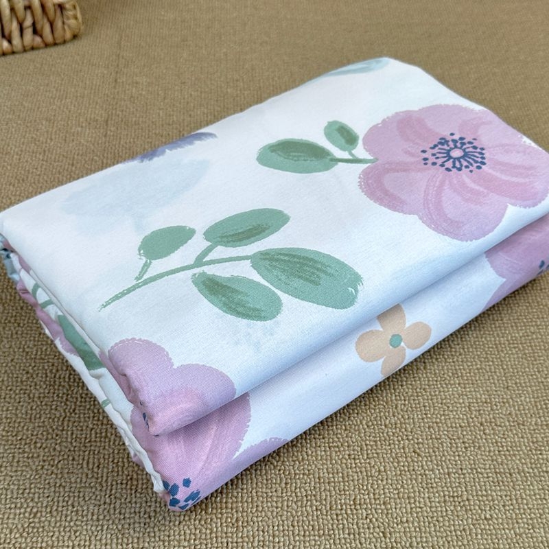 Pamutból készült paplanhuzat, pastoral mintával növényekkel és virágokkal, twill szövés, reaktív nyomtatás