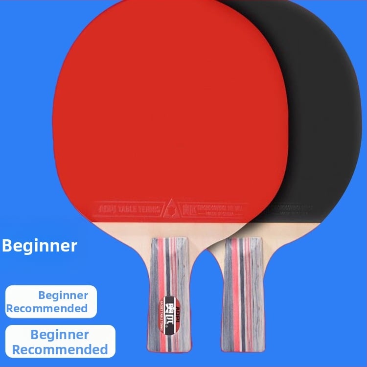 Σετ ρακέτες επιτραπέζιας αντισφαίρισης για αρχάριους – Shakehand και Penhold, ανθρακοϊνών κεφάλι, λάστιχο με θετική κόλλα, 2 τεμάχια