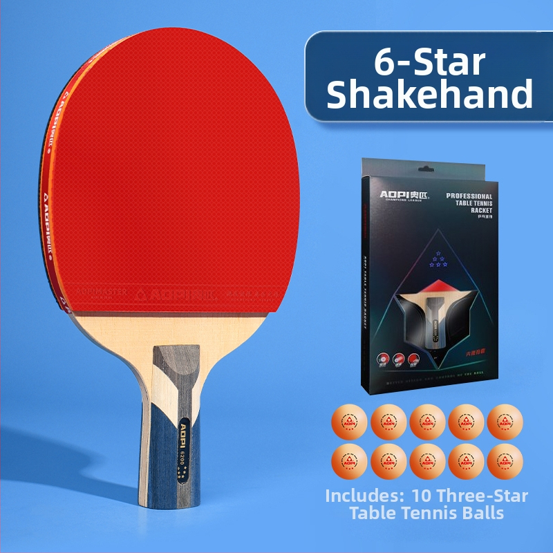 Σετ ρακέτες επιτραπέζιας αντισφαίρισης για αρχάριους – Shakehand και Penhold, ανθρακοϊνών κεφάλι, λάστιχο με θετική κόλλα, 2 τεμάχια