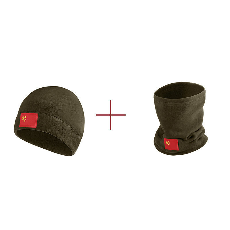 Flīšu sporta cepure un kakla šalle – brīvā laika stilā, svītru raksts, ārā lietošanai