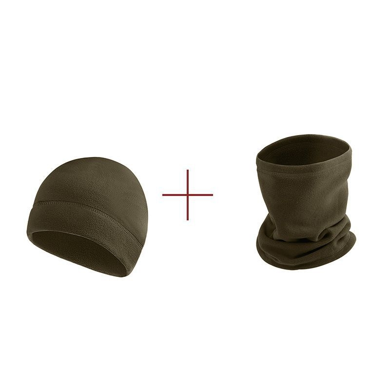 Flīšu sporta cepure un kakla šalle – brīvā laika stilā, svītru raksts, ārā lietošanai