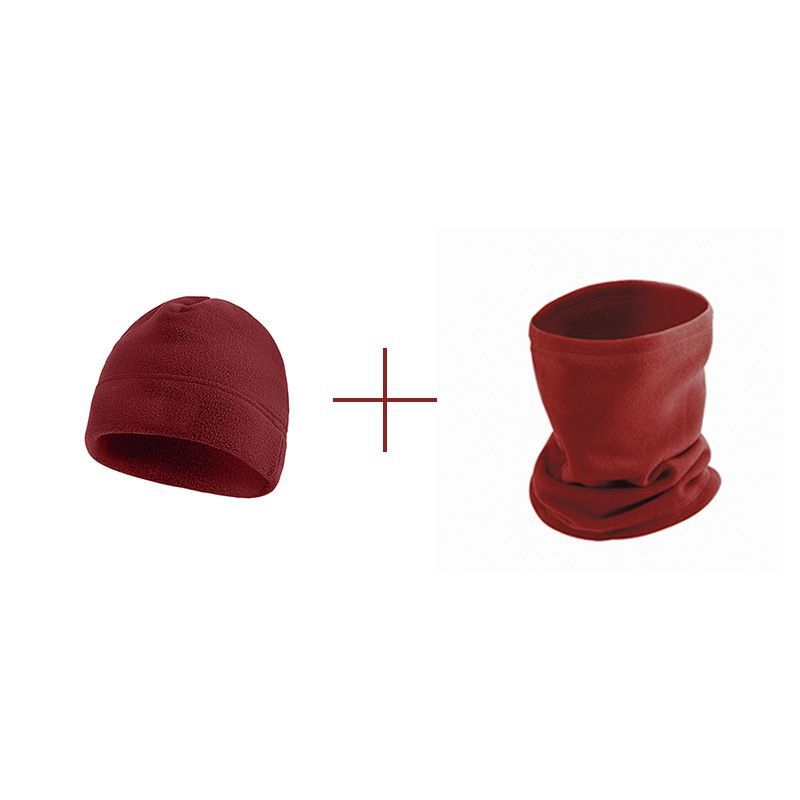 Flīšu sporta cepure un kakla šalle – brīvā laika stilā, svītru raksts, ārā lietošanai