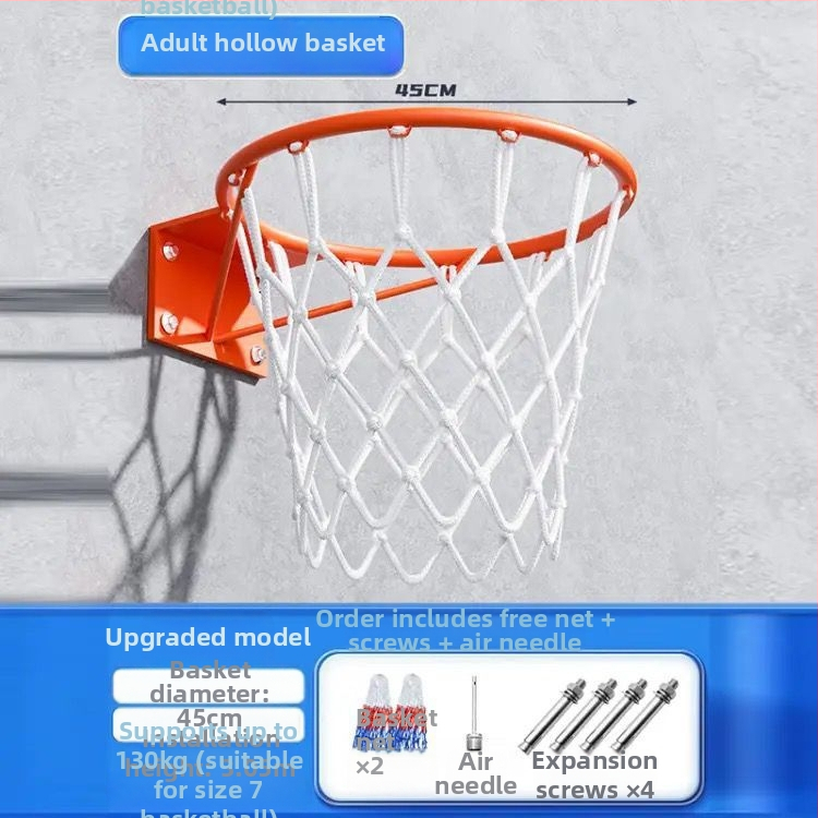 Krepšinio lankas sieninis pakabinamas, iš nerūdijančio plieno, skirtas salėms, komplekte kabliukas, tinklas ir sraigtas