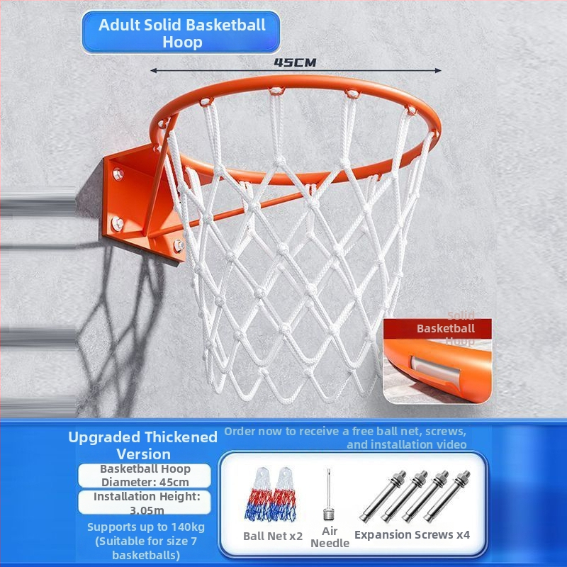 Krepšinio lankas sieninis pakabinamas, iš nerūdijančio plieno, skirtas salėms, komplekte kabliukas, tinklas ir sraigtas