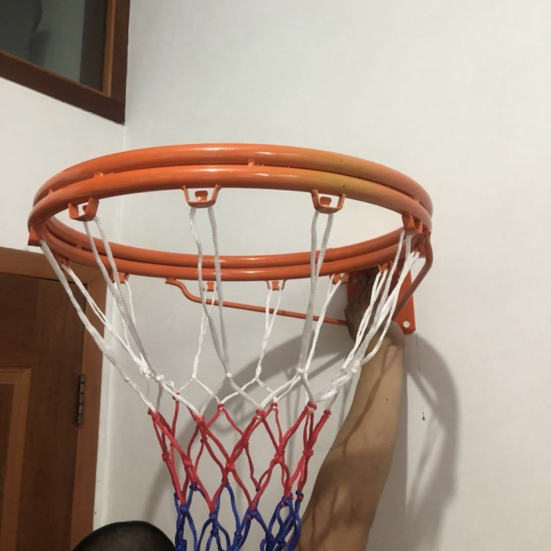 Krepšinio lankas sieninis pakabinamas, iš nerūdijančio plieno, skirtas salėms, komplekte kabliukas, tinklas ir sraigtas
