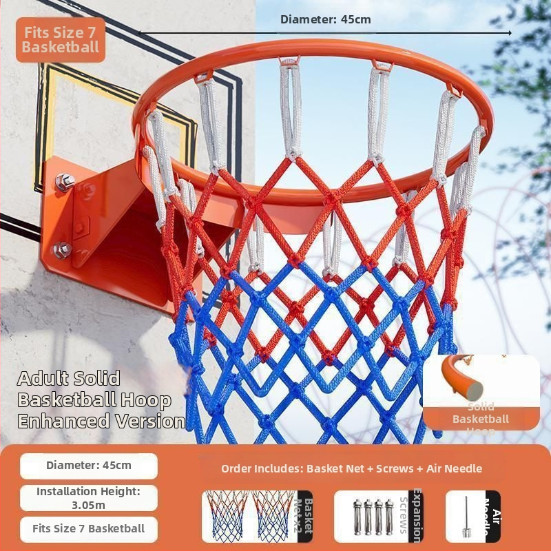 Krepšinio lankas sieninis pakabinamas, iš nerūdijančio plieno, skirtas salėms, komplekte kabliukas, tinklas ir sraigtas