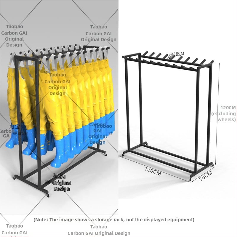 Šešių lygių sieninis kabinamas laikymo stovas kelionėms