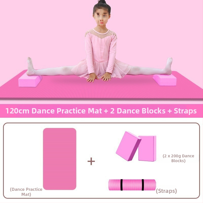 Йога постелка за танцова практика, ивици дизайн, дебелина 10 мм