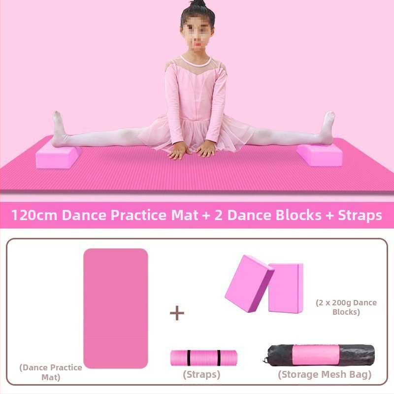 Йога постелка за танцова практика, ивици дизайн, дебелина 10 мм