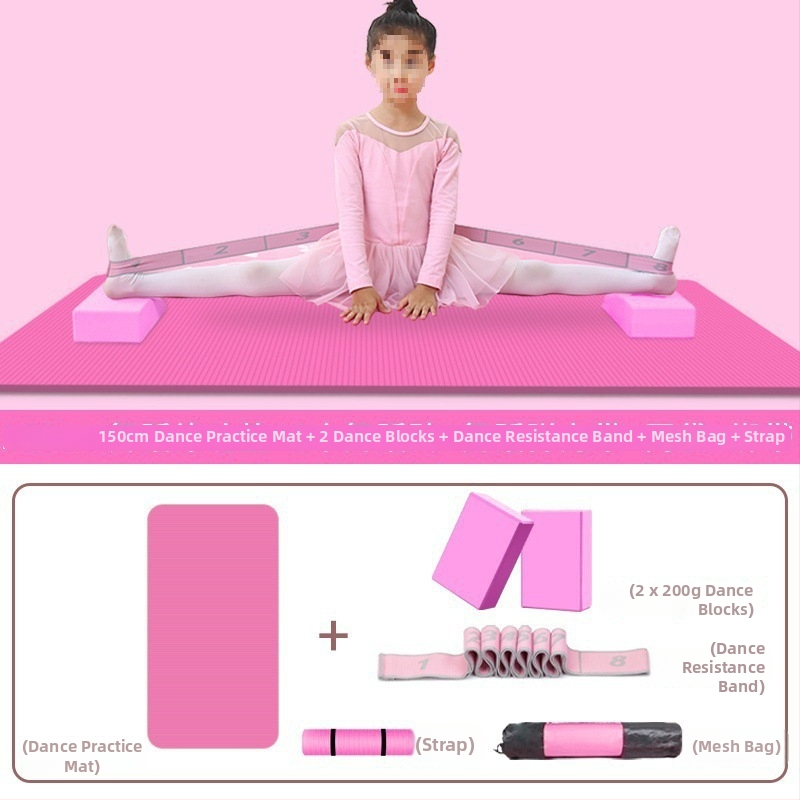 Йога постелка за танцова практика, ивици дизайн, дебелина 10 мм