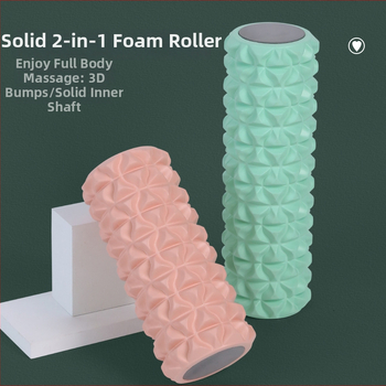 Putų volelis jogos ir EVA masažo lazdelė – 2-in-1 pagalbinė priemonė treniruotėms ir raumenų atsipalaidavimui