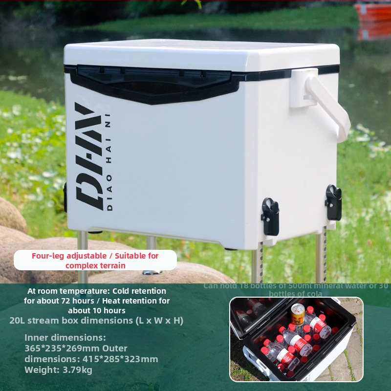 Nešiojamas izoliuotas šaldytuvas lauko kempingui ir jūrinei žvejybai