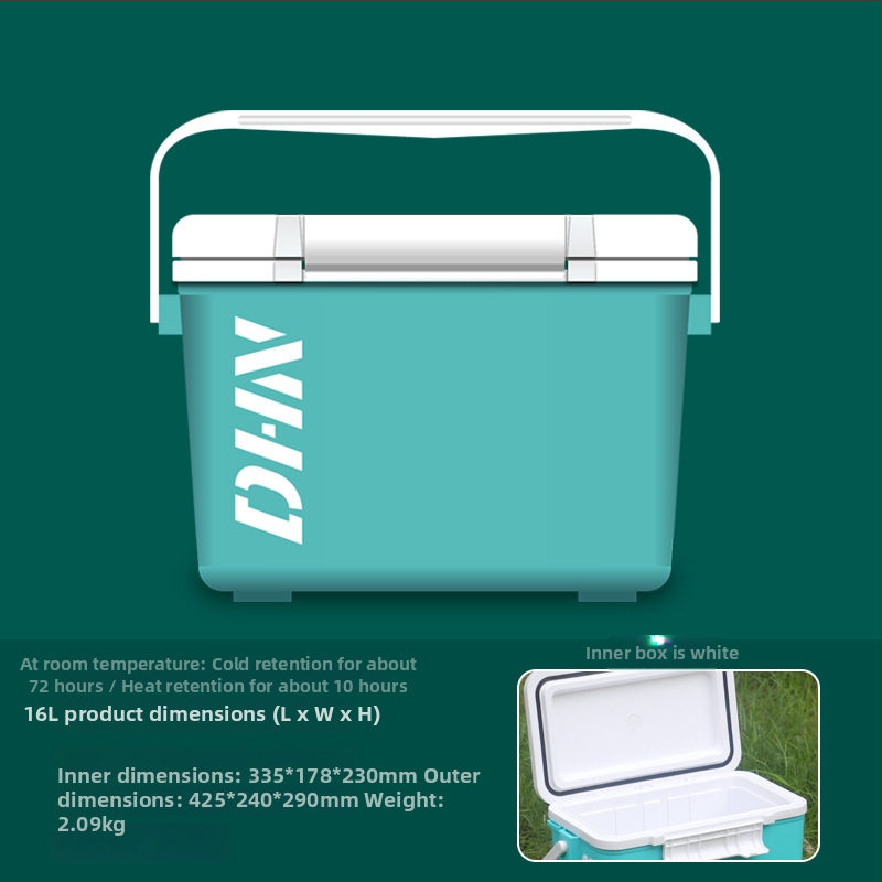 Nešiojamas izoliuotas šaldytuvas lauko kempingui ir jūrinei žvejybai