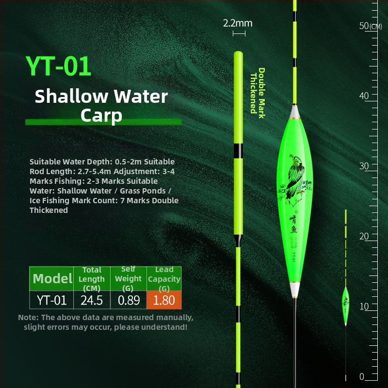 Вертикално дрейфуваща риболовна плаваща - нано материал, висока чувствителност, удебелен дизайн, модел 32889