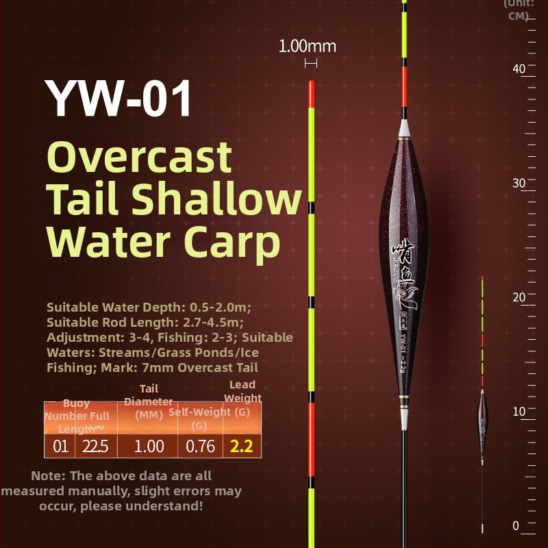 Вертикално дрейфуваща риболовна плаваща - нано материал, висока чувствителност, удебелен дизайн, модел 32889