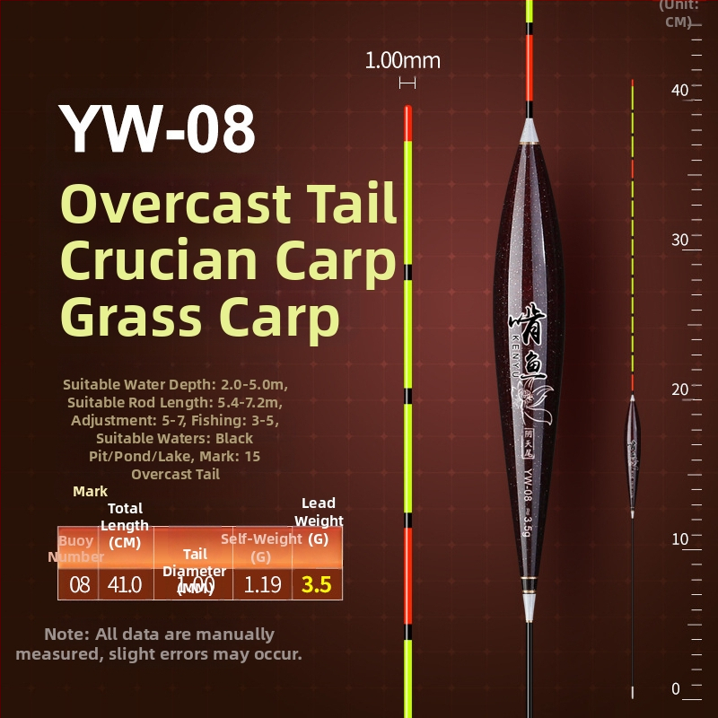 Вертикално дрейфуваща риболовна плаваща - нано материал, висока чувствителност, удебелен дизайн, модел 32889