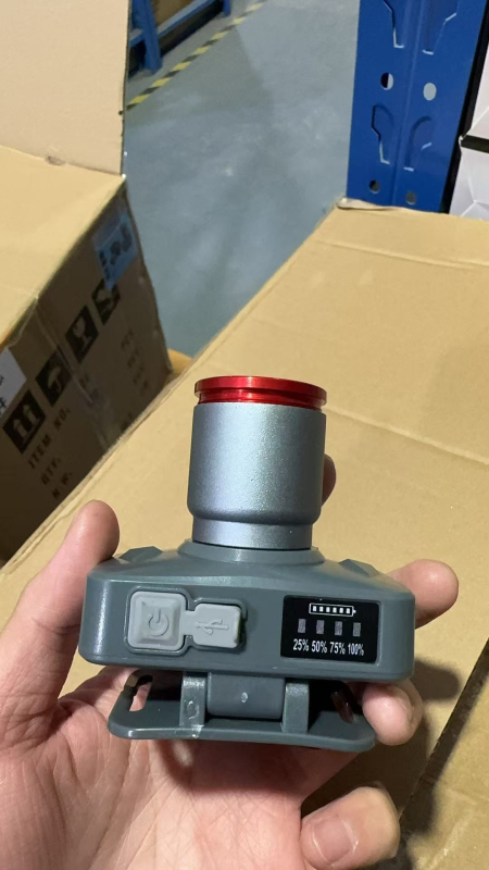 LED φακός κεφαλής με ζώνη για το κεφάλι, επαναφορτιζόμενος, διάρκεια λειτουργίας 8–9 ωρών, αδιάβροχος (45 γρ.)