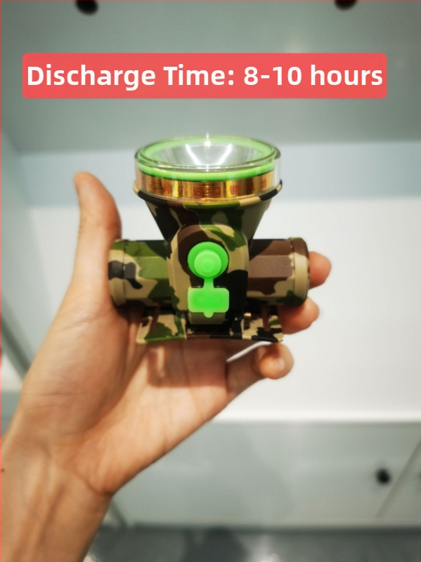 LED φακός κεφαλής με ζώνη για το κεφάλι, επαναφορτιζόμενος, διάρκεια λειτουργίας 8–9 ωρών, αδιάβροχος (45 γρ.)