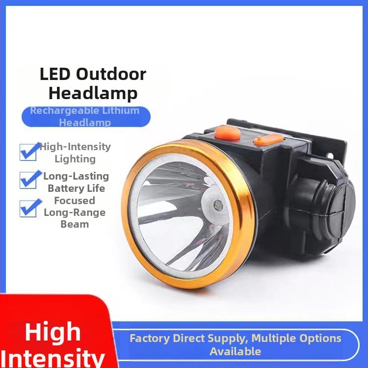 LED φακός κεφαλής με ζώνη για το κεφάλι, επαναφορτιζόμενος, διάρκεια λειτουργίας 8–9 ωρών, αδιάβροχος (45 γρ.)