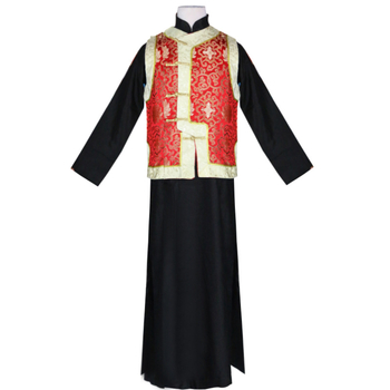 Мъжки безръкав жилет, прав крой, без яка, едноредков, четири сезона