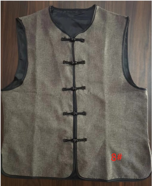 Мъжки безръкав жилет, прав крой, без яка, едноредков, четири сезона