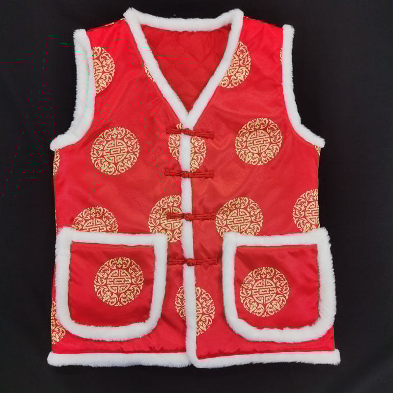 Мъжки безръкав жилет, прав крой, без яка, едноредков, четири сезона