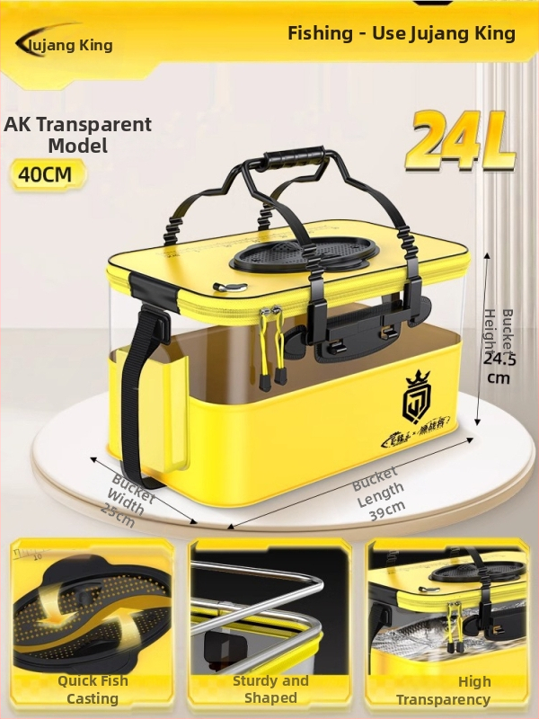 Camper EVA Kokkupandav Läbipaistev Kalakast – Välitingimustesse Kalapüügiks, Mitmekülgne Kast