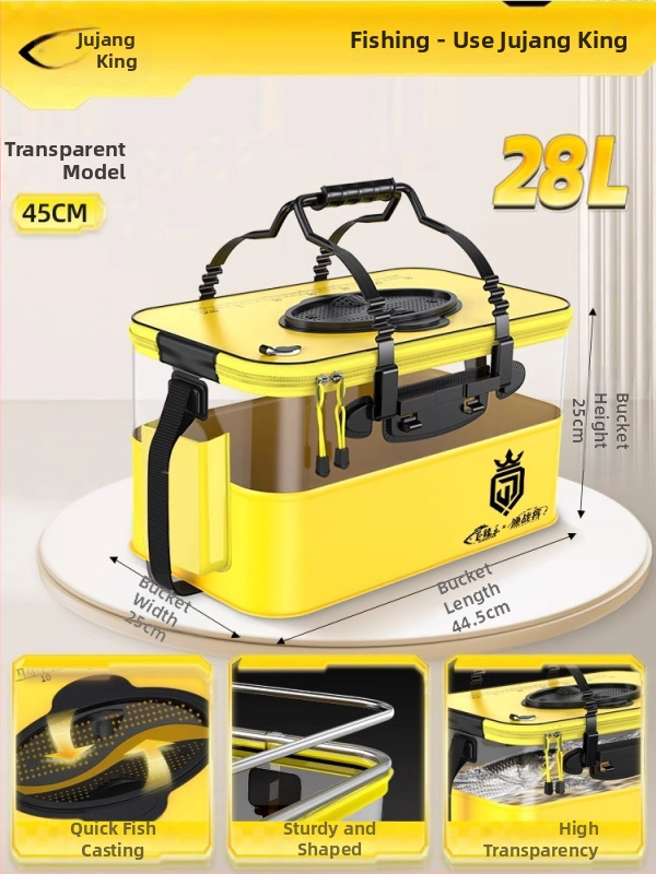 Camper EVA Kokkupandav Läbipaistev Kalakast – Välitingimustesse Kalapüügiks, Mitmekülgne Kast