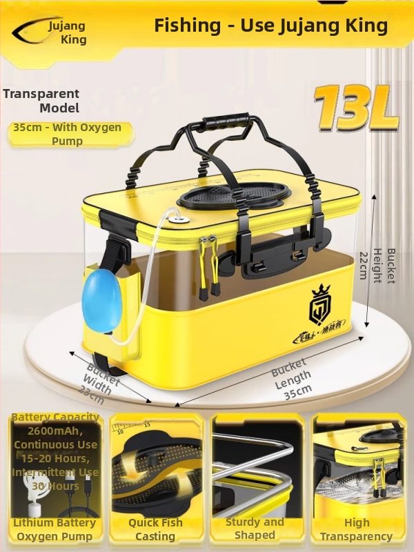 Camper EVA Kokkupandav Läbipaistev Kalakast – Välitingimustesse Kalapüügiks, Mitmekülgne Kast