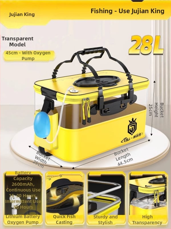 Camper EVA Kokkupandav Läbipaistev Kalakast – Välitingimustesse Kalapüügiks, Mitmekülgne Kast