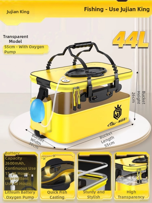 Camper EVA Kokkupandav Läbipaistev Kalakast – Välitingimustesse Kalapüügiks, Mitmekülgne Kast