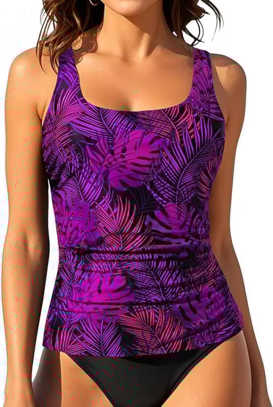 Trikampio bikini dviejų dalių, spauda, greitai džiūstantis audinys, Poliesteris 82% / Spandeksas 18%, su krūties pagalvėlėmis, be plieno palaikymo, be rankovių