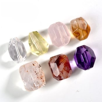 Разпръснати мъниста — естествен кристал, полуготови за направи си сам, компоненти за гривна от мъниста за съчетаване по форма, индивидуално опаковани