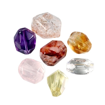 Разпръснати мъниста — естествен кристал, полуготови за направи си сам, компоненти за гривна от мъниста за съчетаване по форма, индивидуално опаковани